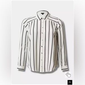 Madison Crepe De Chine Button-Front Long Sleeve Shirt